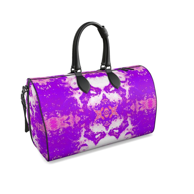 Pareidolia XOX Western Purple Luxury Duffle Bag