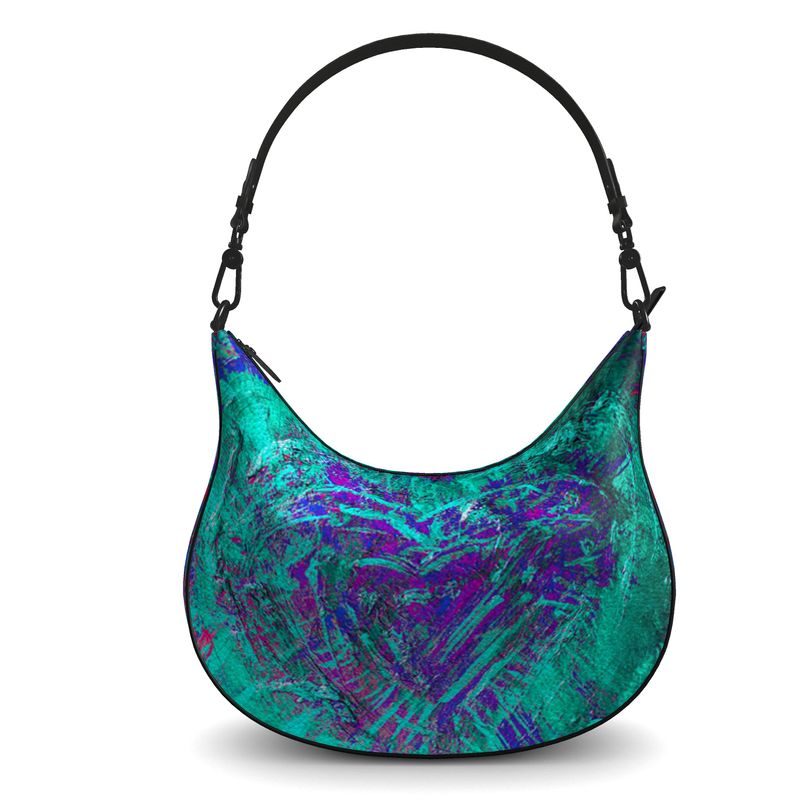 Meraki Ocean Heart Luxury Curve Hobo Bag