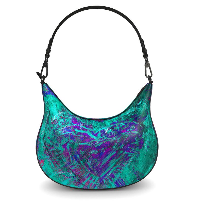 Meraki Ocean Heart Luxury Curve Hobo Bag