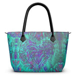 Meraki Ocean Heart Luxury Zip Top Handbags