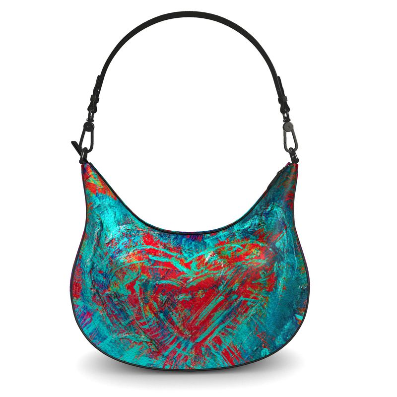 Meraki Fire Heart Luxury Curve Hobo Bag