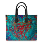 Meraki Fire Heart Luxury Leather Shopper Bag