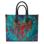 Meraki Fire Heart Luxury Leather Shopper Bag
