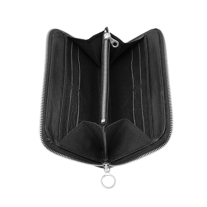 Meraki Fire Heart Luxury Leather Zip Wallet