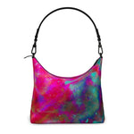 Two Wishes Pink Starburst Luxury Square Hobo Bag