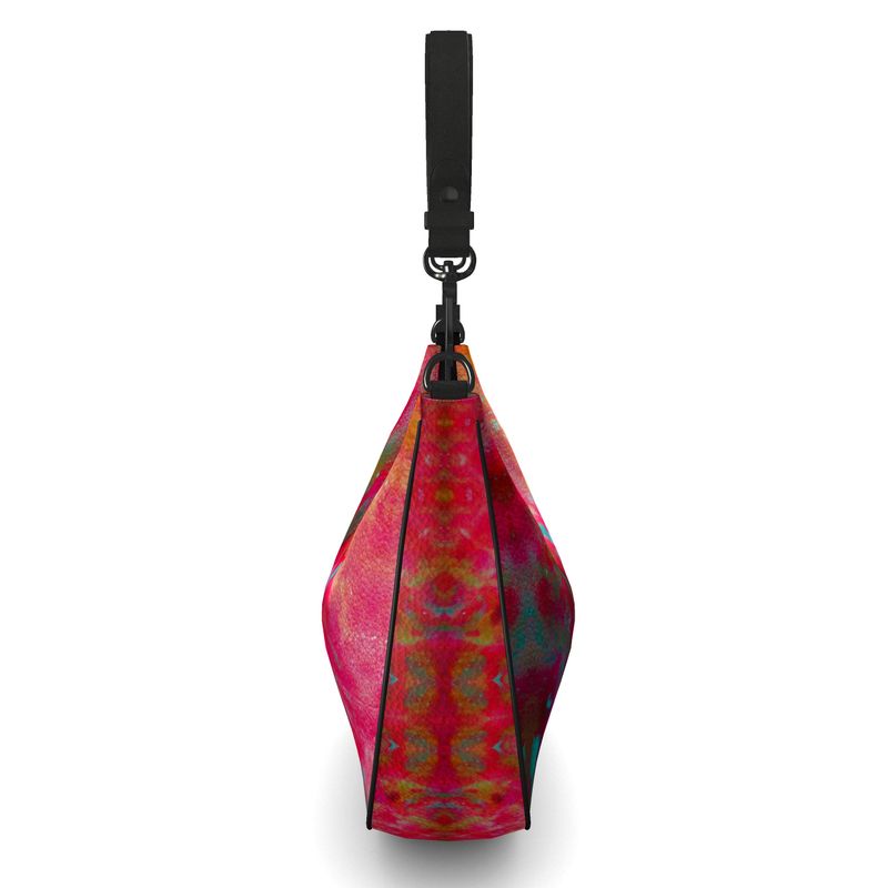 Two Wishes Red Planet Luxury Curve Hobo Bag
