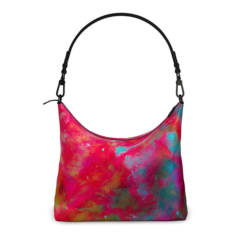 Two Wishes Red Planet Luxury Square Hobo Bag