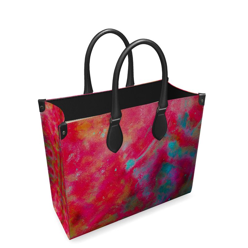 Two Wishes Red Planet Luxury Leather Shopper Bag