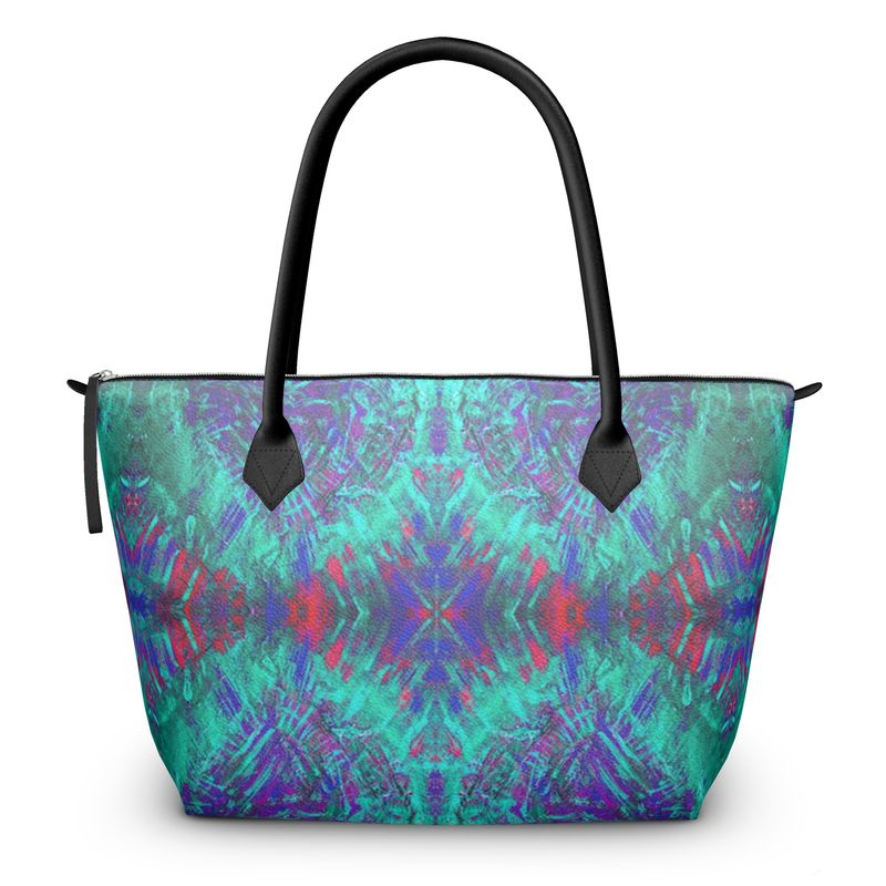 Good Vibes Ocean Eyes Luxury Zip Top Handbags