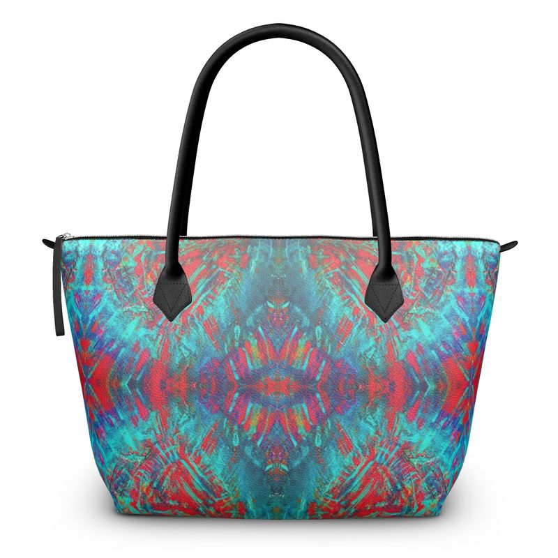 Good Vibes Fire and Ice Luxury Zip Top Handbags