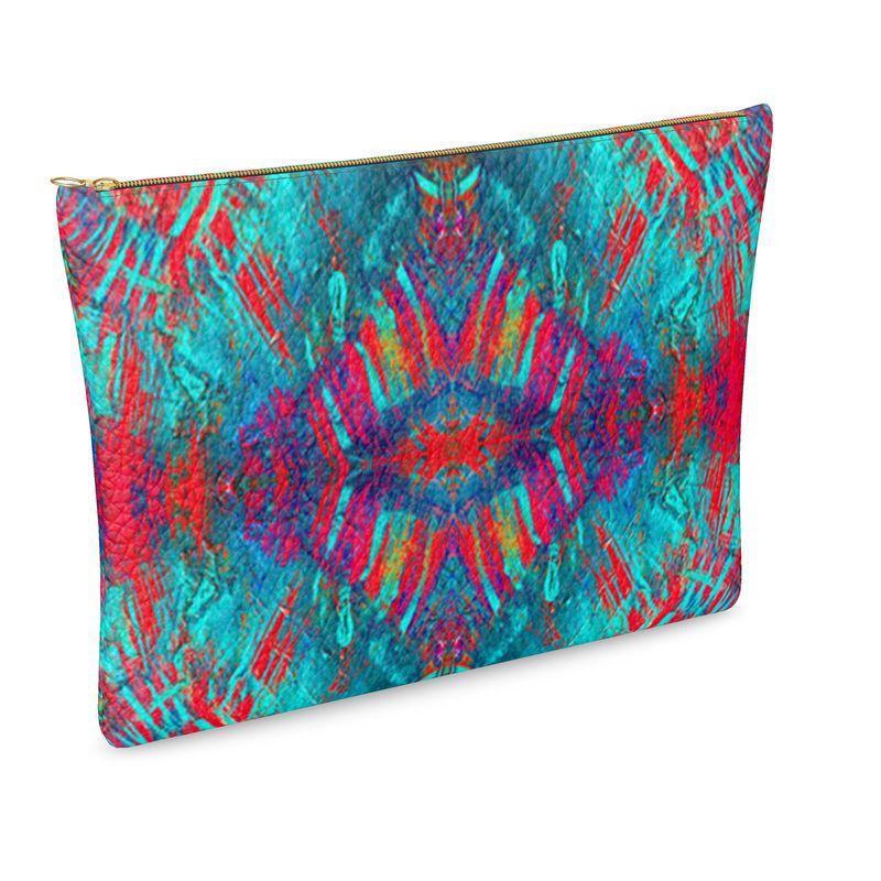 Good Vibes Fire and Ice Luxury Leather Clutch Bag