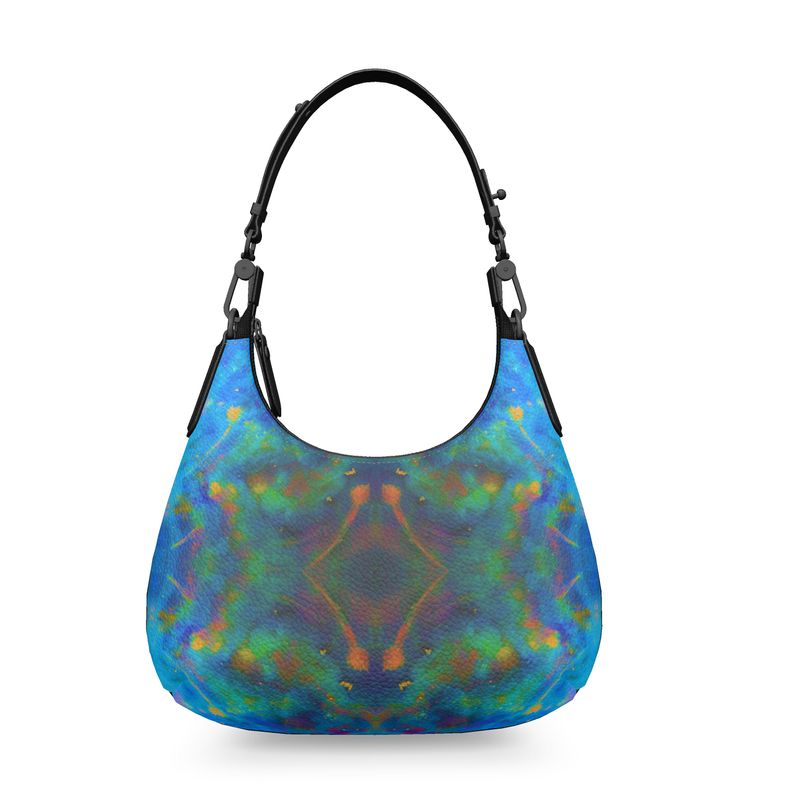 Two Wishes Green Nebula Cosmos Luxury Mini Curve Bag