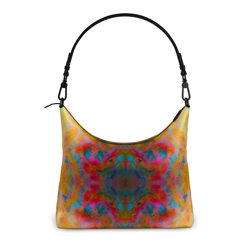 Two Wishes Sunburst Cosmos Luxury Square Hobo Bag