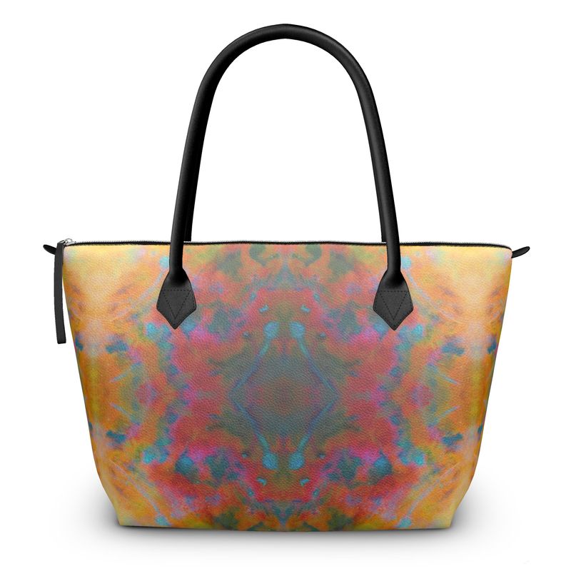 Two Wishes Sunburst Cosmos Luxury Zip Top Handbags