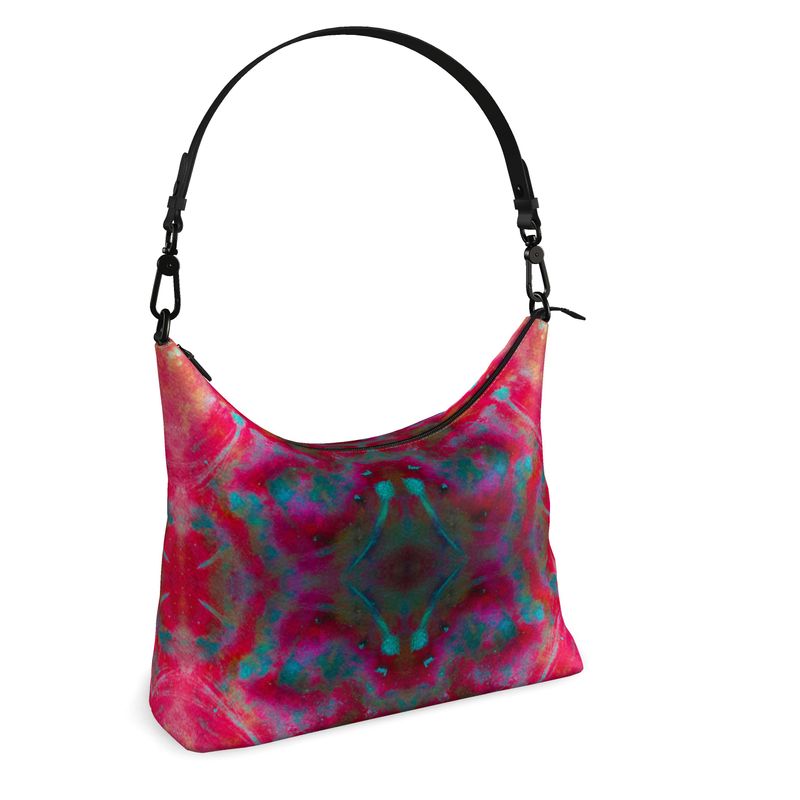 Two Wishes Red Planet Cosmos Luxury Square Hobo Bag