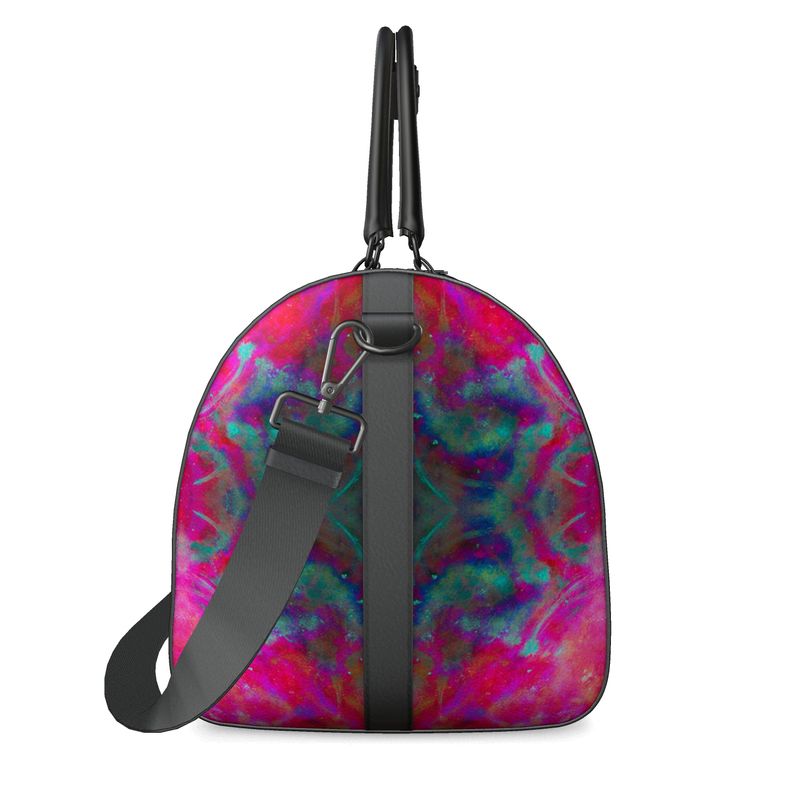 Two Wishes Pink Starburst Cosmos Luxury Duffle Bag