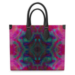 Two Wishes Pink Starburst Cosmos Luxury Leather Shopper Bag