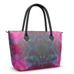 Two Wishes Pink Starburst Cosmos Luxury Zip Top Handbags