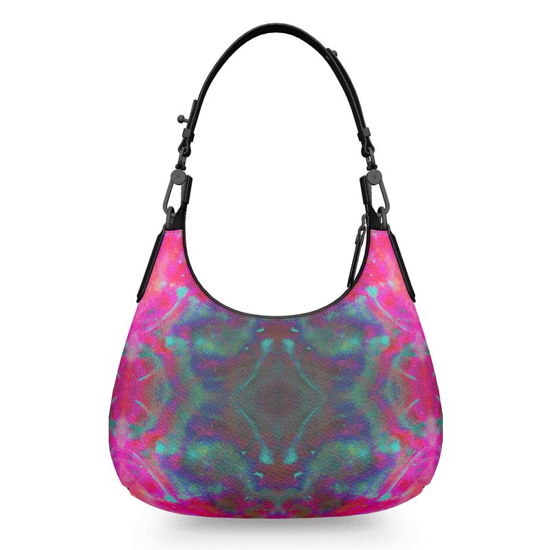 Two Wishes PInk Starburst Cosmos Luxury Mini Curve Bag