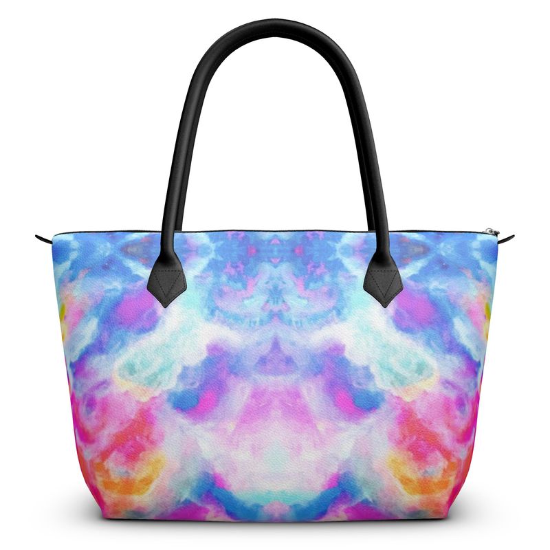 Pareidolia Infinity Luxury Zip Top Handbag