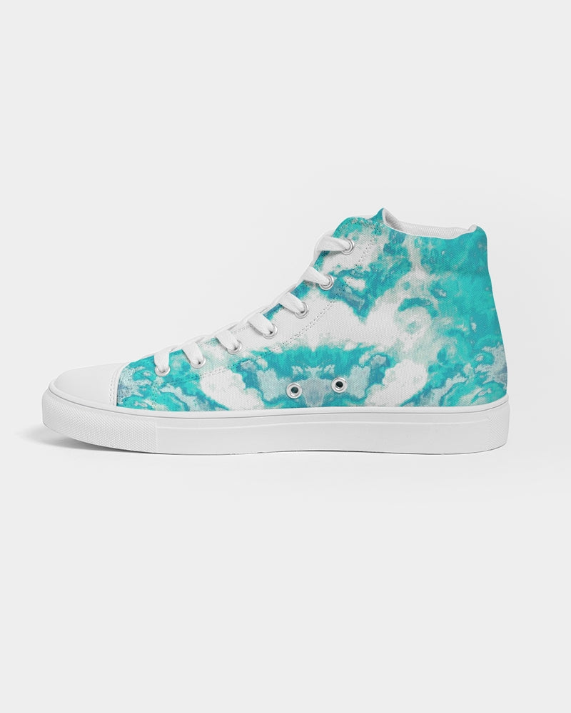 Pareidolia XOX Western Teal Women's Hightop Canvas Shoe