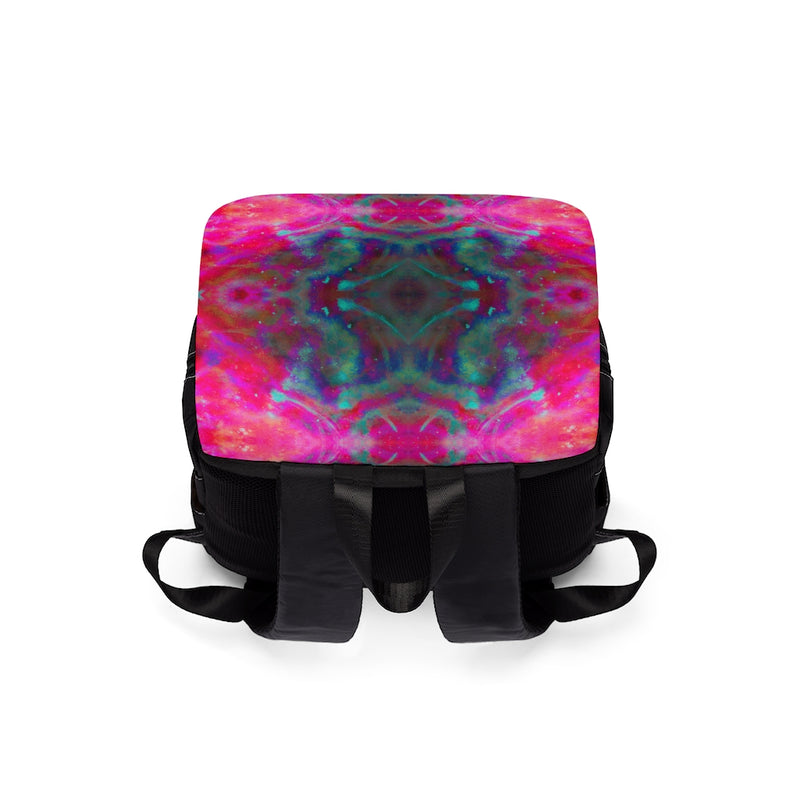 Two Wishes Pink Starburst Cosmos Casual Shoulder Backpack