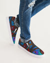 Stained Glass Frogs Men's Slip-On Canvas Shoe