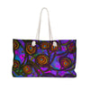 Stained Glass Frogs Purple Weekender Bag