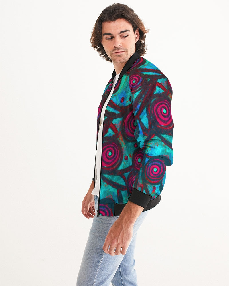 Stained Glass Frogs Cool Men's Bomber Jacket
