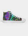 Confetti Frogs Lime Green Jelly Men's Hightop Canvas Shoe