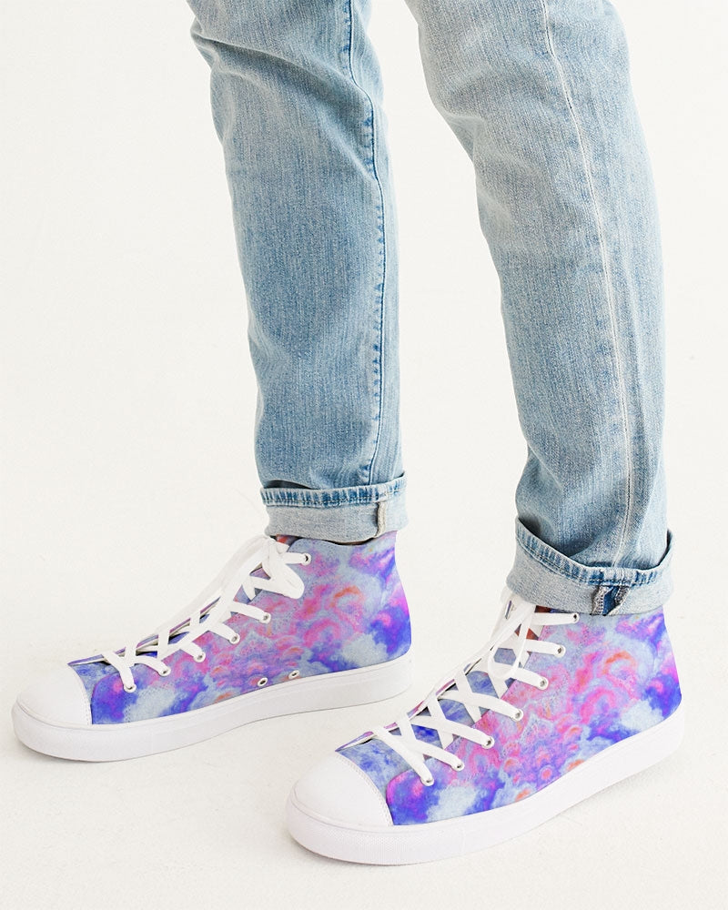 Pareidolia Cloud City Lavender Men's Hightop Canvas Shoe