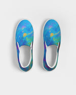 Two Wishes Green Nebula Women's Slip-On Canvas Shoe
