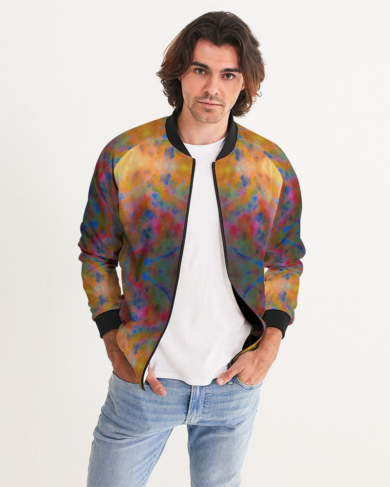 Two Wishes Sunburst Cosmos Men's Bomber Jacket