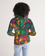 Stained Glass Frogs Rum Punch Women's Hoodie