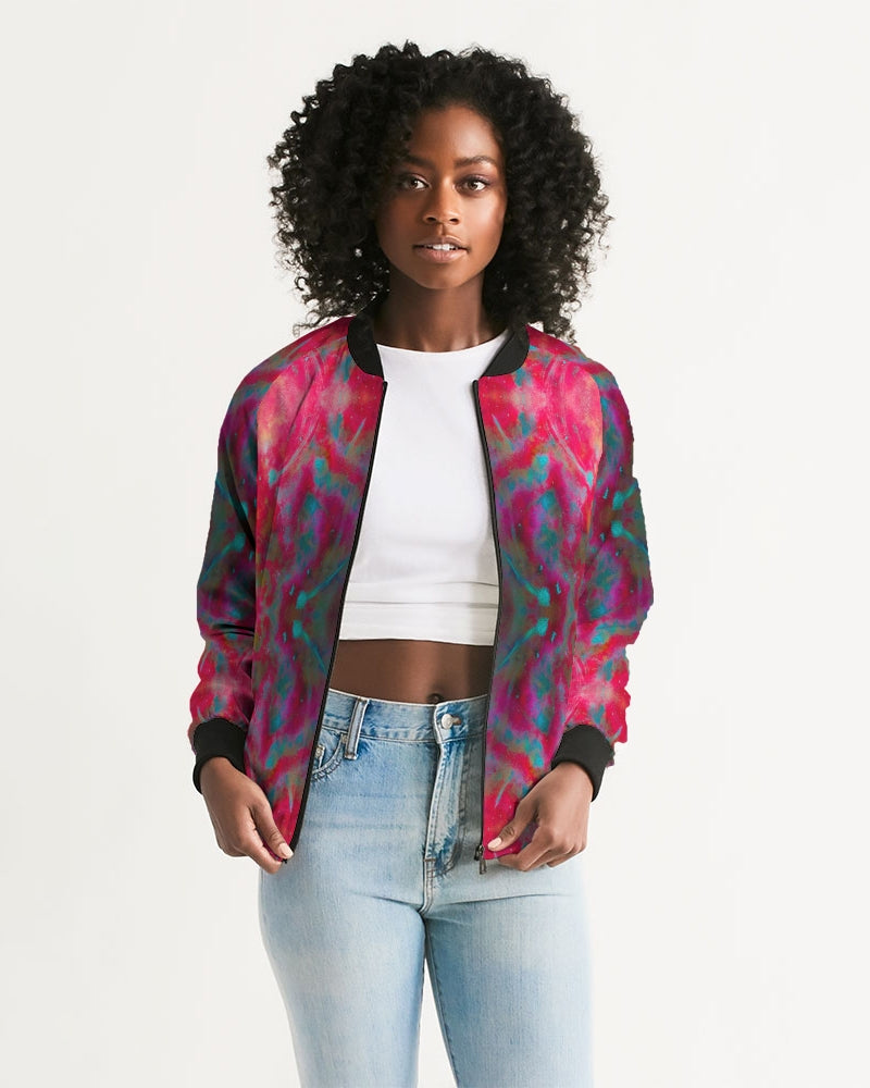 Two Wishes Red Planet Cosmos Women's Bomber Jacket