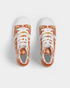 Pareidolia XOX Western Orange Women's Hightop Canvas Shoe