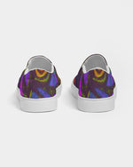 Stained Glass Frogs Purple Women's Slip-On Canvas Shoe