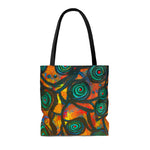 Stained Glass Frogs Sunset  Tote Bag