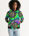 Confetti Frogs Lime Green Jelly Women's Bomber Jacket