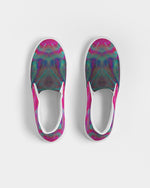 Two Wishes Pink Starburst Cosmos Men's Slip-On Canvas Shoe