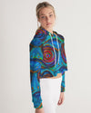 Hypnotic Frogs Women's Cropped Hoodie