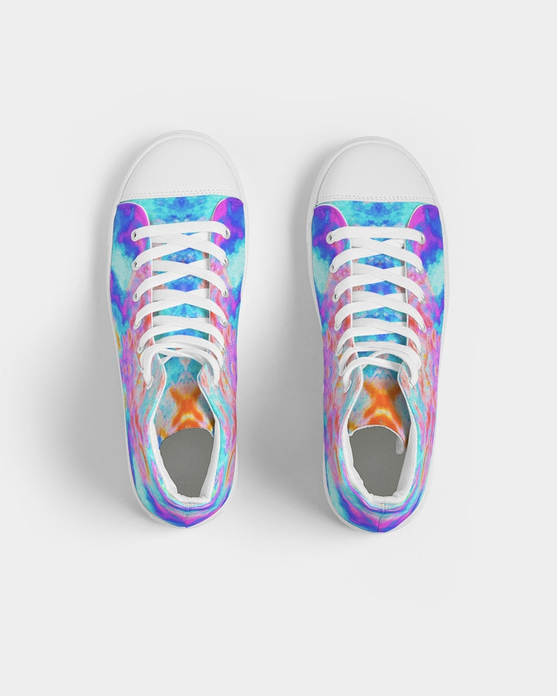 Pareidolia Neon Cloud City Women's Hightop Canvas Shoe