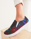 Stained Glass Frogs Women's Slip-On Canvas Shoe