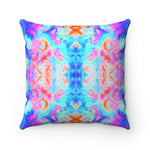 Pareidolia Neon Cloud City Square Pillow