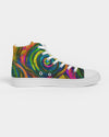 Hypnotic Frogs Sun Women's Hightop Canvas Shoe