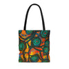 Stained Glass Frogs Sunset  Tote Bag