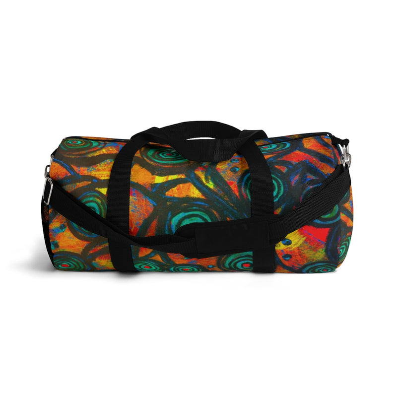 Stained Glass Frogs Sunset Duffle Bag - Fridge Art Boutique