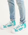 Pareidolia XOX Western Teal Men's Hightop Canvas Shoe