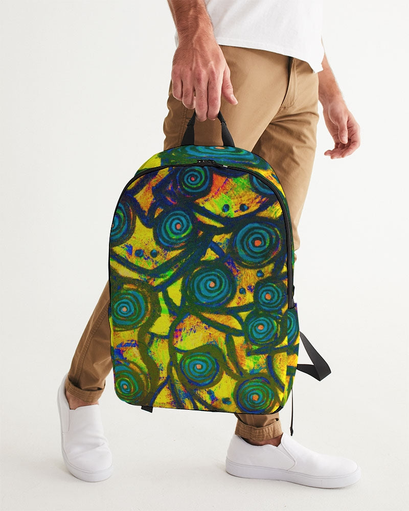 Stained Glass Frogs Sun Large Backpack