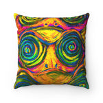 Hypnotic Frogs Sun Square Pillow - Fridge Art Boutique